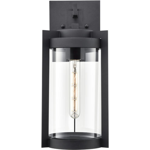 Ellway 1 Light 16 inch Textured Black Outdoor Wall Sconce